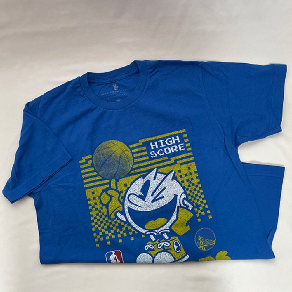 Golden State Warriors Junk Food NBA x Pac Man High Score T-Shirt - Royal